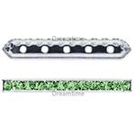 Dreamtime Crystal DC 77730 Rondelle Spacer Bars 5 Hole Peridot/Silver